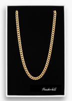 Unisex Classic Cuban Link Chain 14K Solid Gold Plated 316L Stainless Steel - 8mm