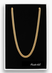 Unisex Classic Cuban Link Chain 14K Solid Gold Plated 316L Stainless Steel - 8mm