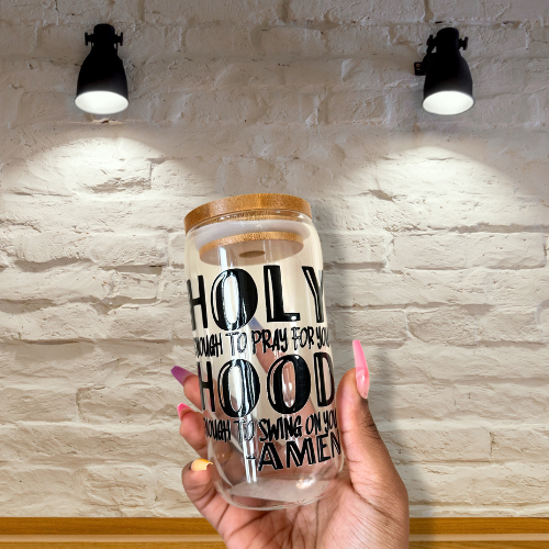 Holy Hood - Lid + Straw + Holiday Topper
