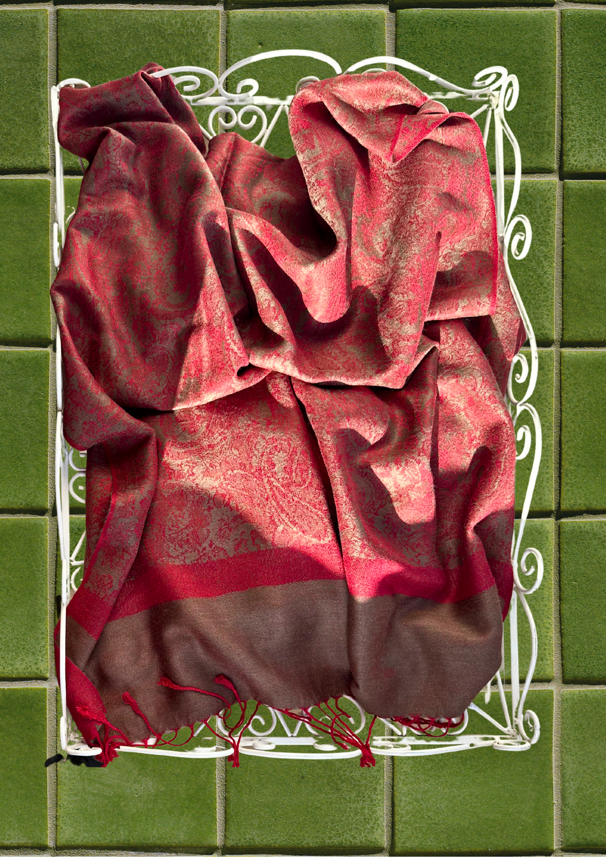 Red Velvet Pashmina Headwrap
