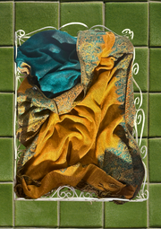 Roasted Pistachio Blues Pashmina Headwrap