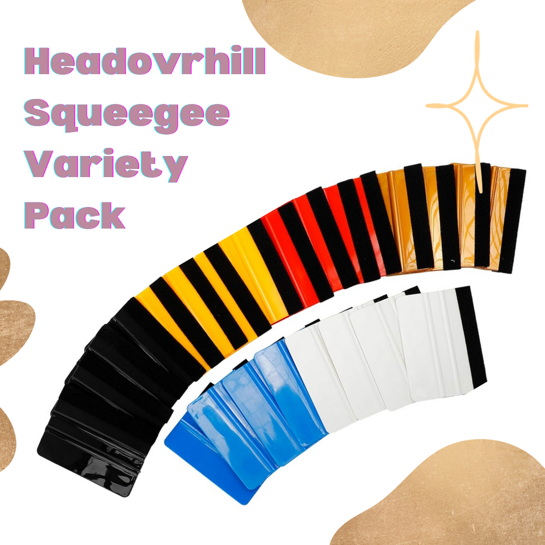 Multi-Color Squeegee’s - Black Felt Edge - Plastic Squeegee for Vinyl Craft and Car Wrap