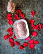 Red Rose Cream Pashmina Headwrap