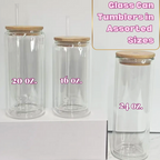 (1) Blank Glass Can Cup