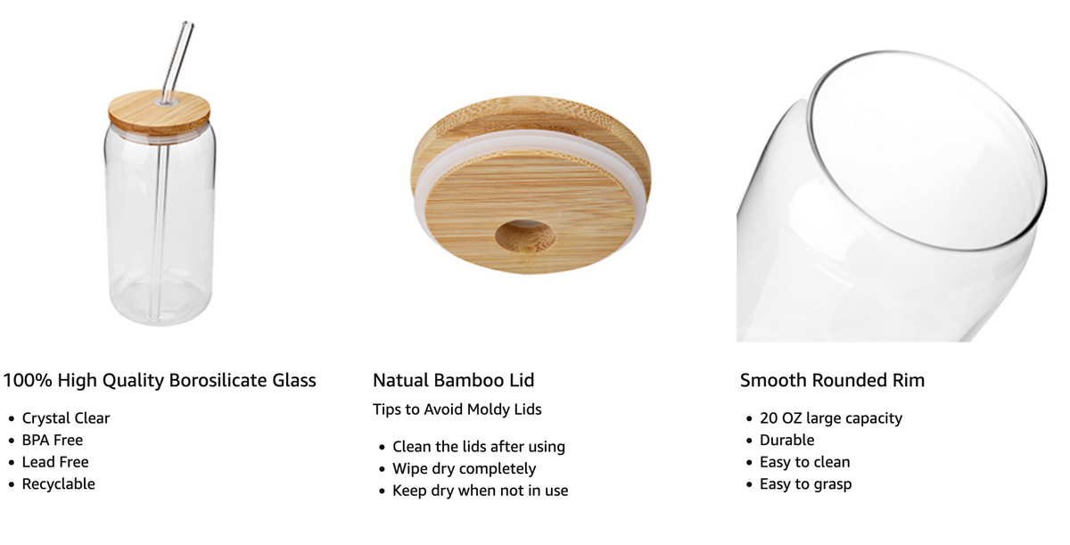 Blank Glass Can Cup Wholesale Bundles