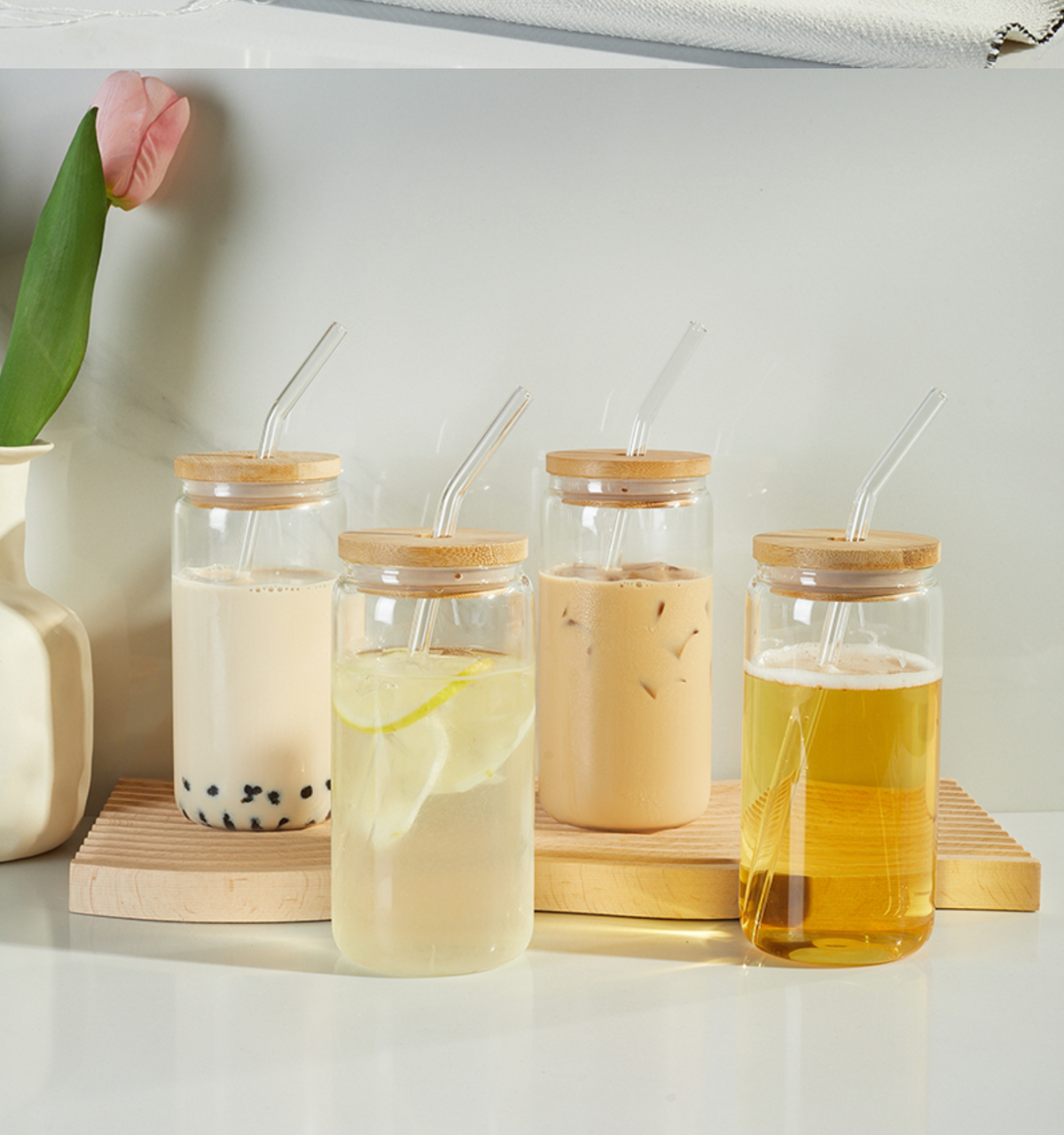(1) Blank Glass Can Cup