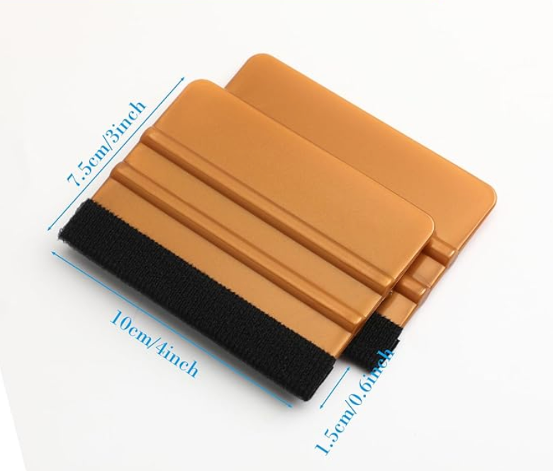 Multi-Color Squeegee’s - Black Felt Edge - Plastic Squeegee for Vinyl Craft and Car Wrap
