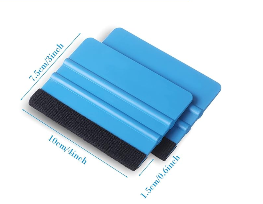 Multi-Color Squeegee’s - Black Felt Edge - Plastic Squeegee for Vinyl Craft and Car Wrap