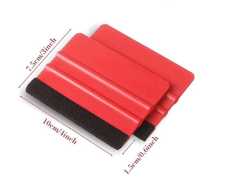 Multi-Color Squeegee’s - Black Felt Edge - Plastic Squeegee for Vinyl Craft and Car Wrap