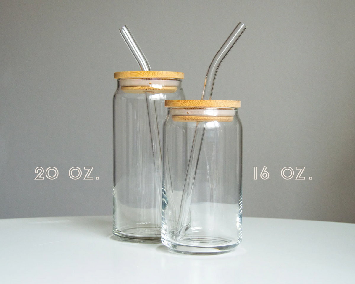 (1) Blank Glass Can Cup