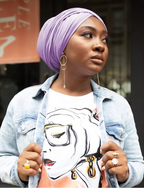 White Grape Jersey Knit Headwraps