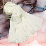 Russian Cream Stretchy Ribbed Scarf Headwrap