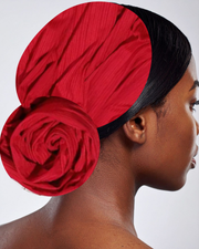 Red Cherry Stretchy Ribbed Scarf Headwrap