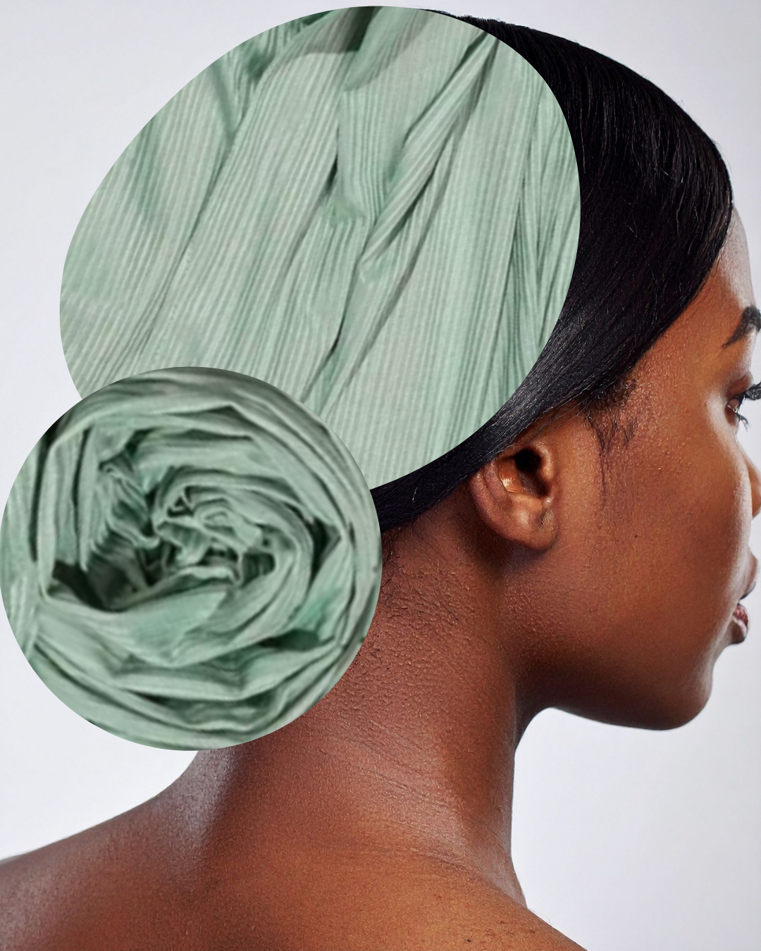 Spearmint Stretchy Ribbed Scarf Headwrap