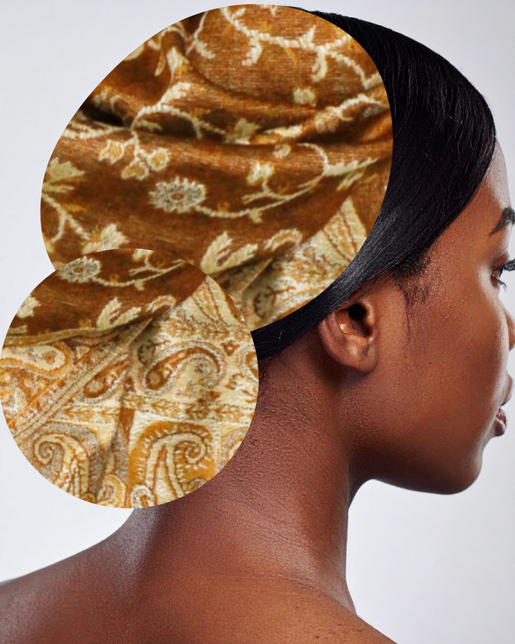 Toffee Paisley Pashmina Headwrap