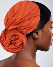 Pumpkin Spice Stretchy Ribbed Scarf Headwrap