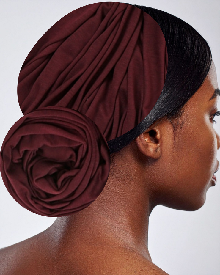 Dark Cherry (Burgundy) Jersey Knit Headwraps