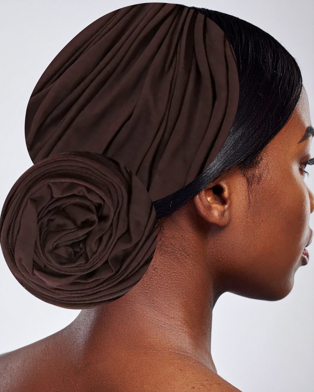 Stretchy Coffee Jersey Knit Headwraps