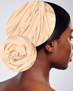 Stretchy Vanilla Bean Jersey Knit Headwraps