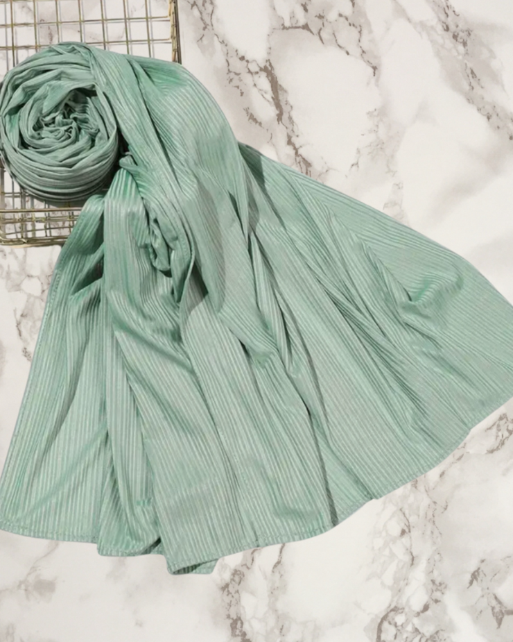 Spearmint Stretchy Ribbed Scarf Headwrap