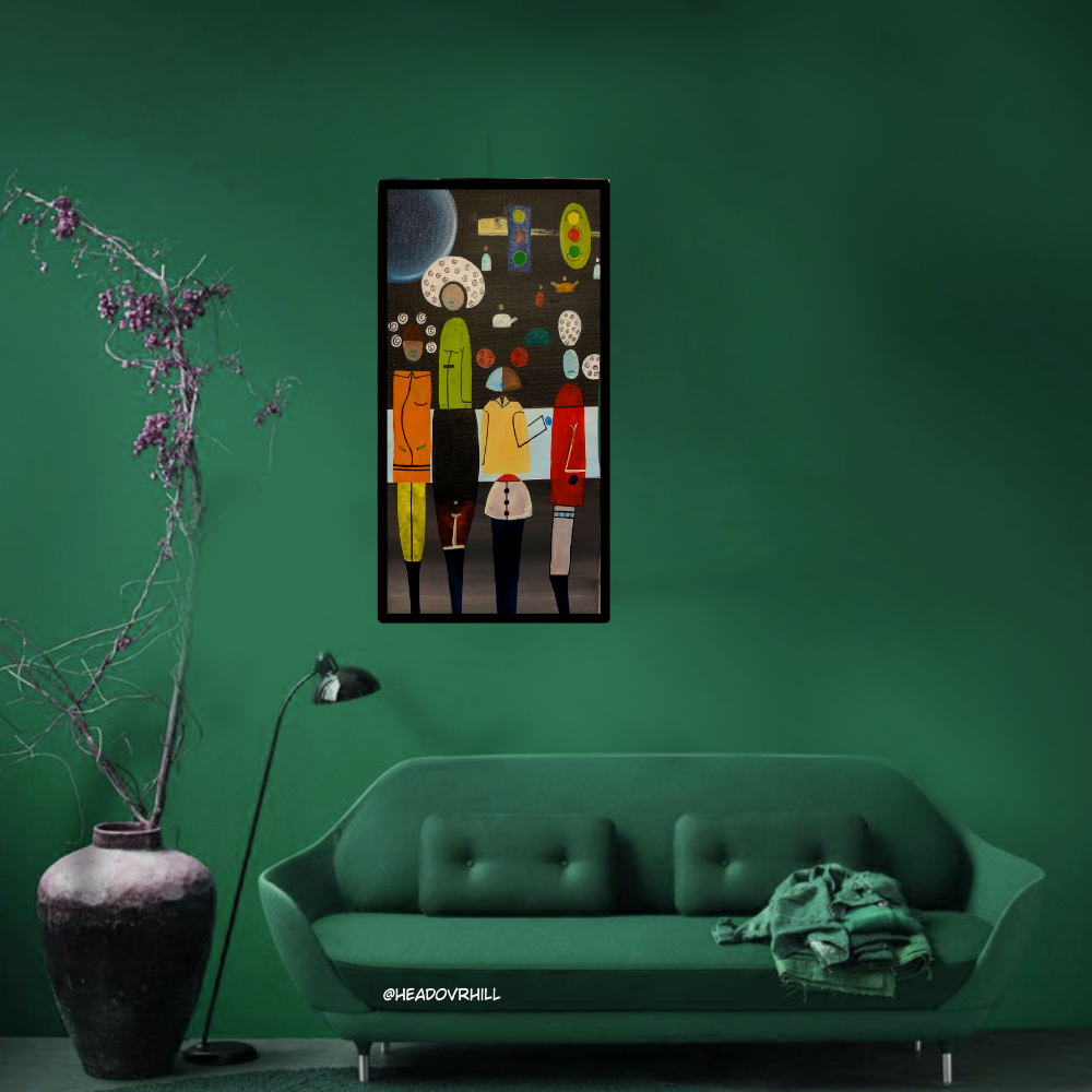 Tendencias familiares-Pintura original
