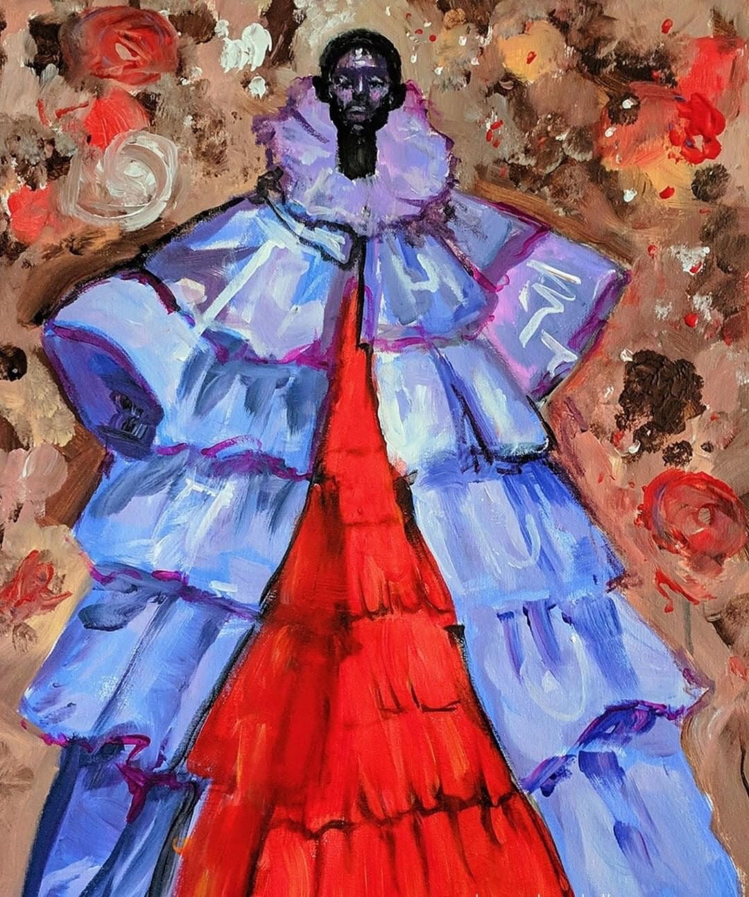 Luz de luna en lavanda - Pintura original / Impresión de póster
