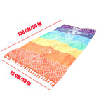 Hot Rainbow Beach Mat Mandala Tapestry