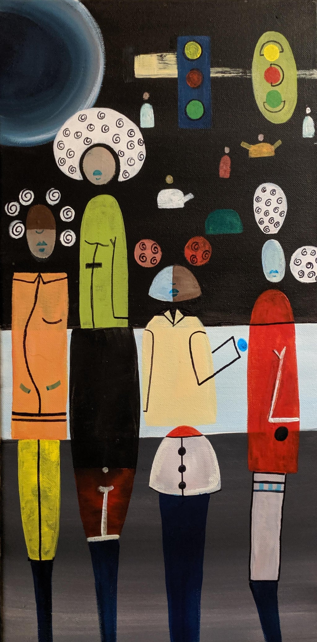 Tendencias familiares-Pintura original