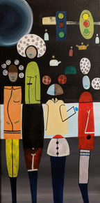 Tendencias familiares-Pintura original