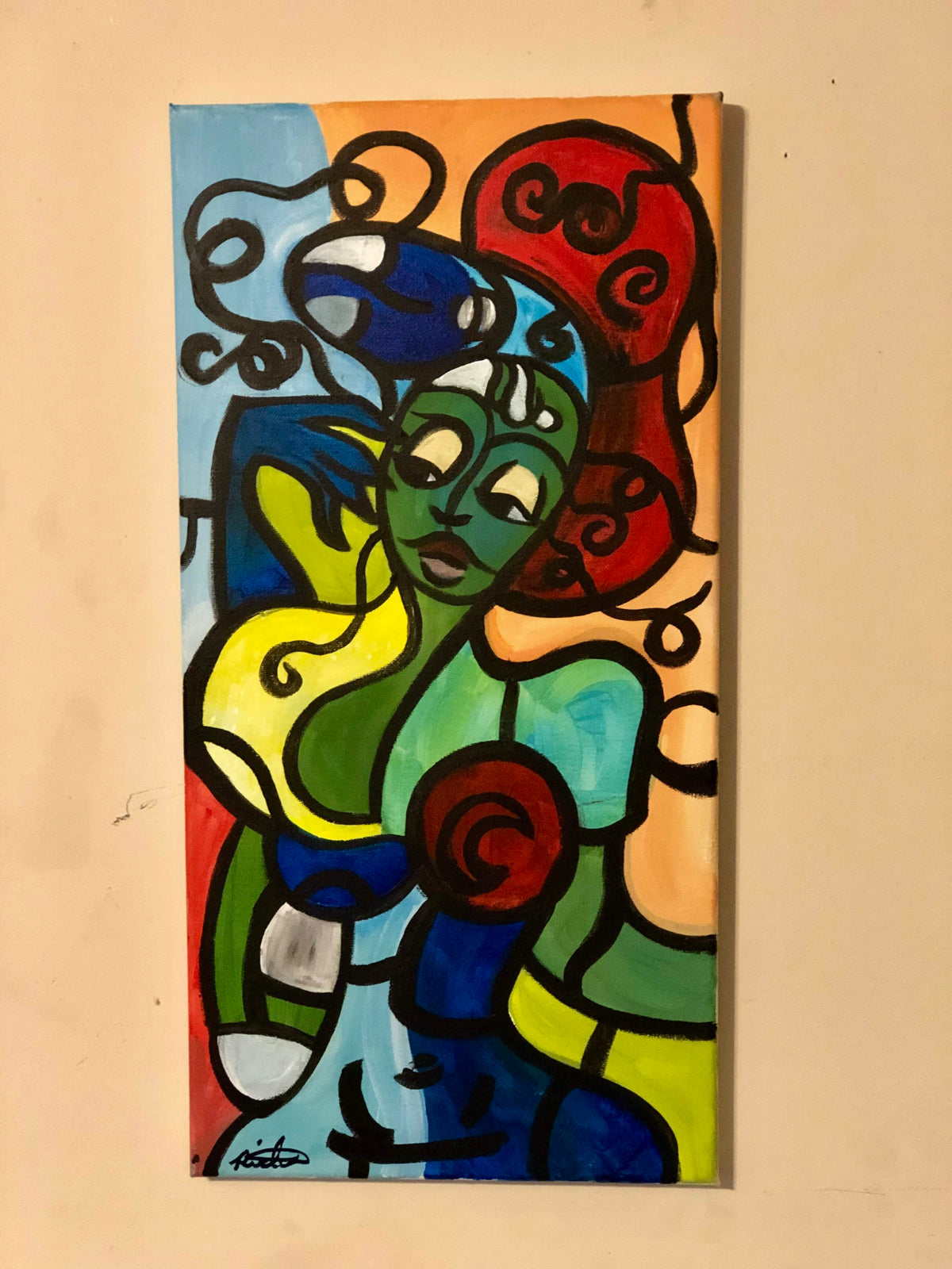 La mujer de la rueda de color
