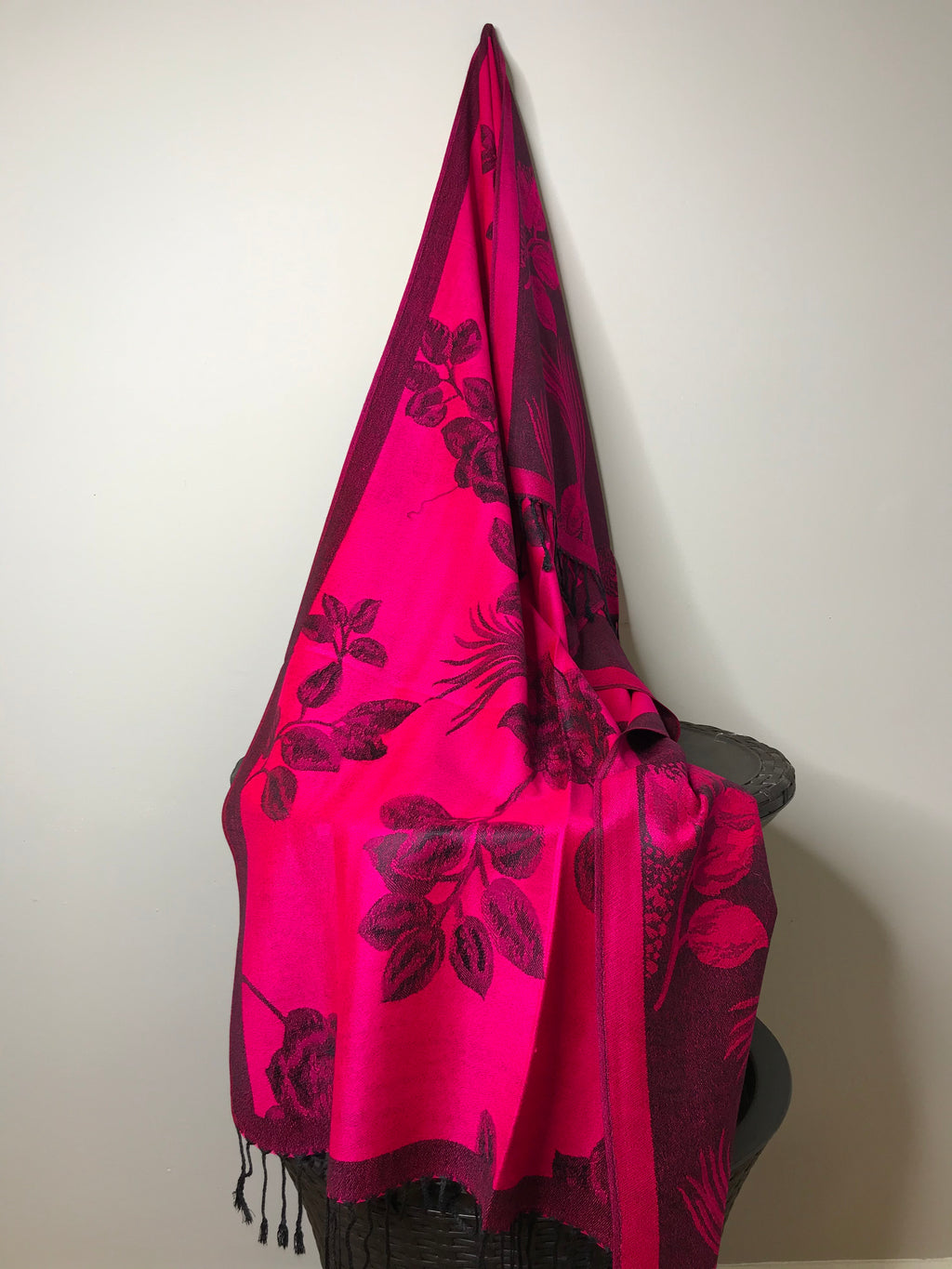 Rose Fuchsia Pashmina Headwrap