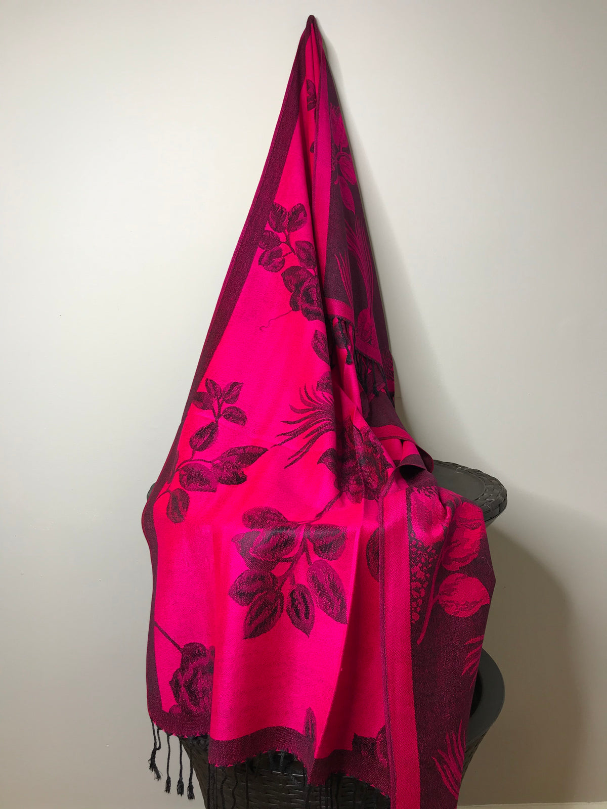 Rose Fuchsia Pashmina Headwrap