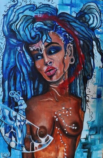 Azul - Pintura acrílica / Impresiones de carteles