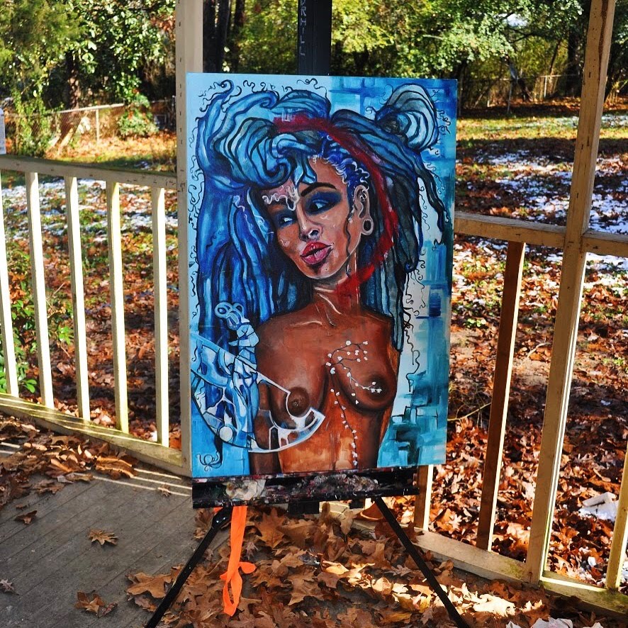 Azul - Pintura acrílica / Impresiones de carteles