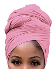 Stretchy Baby Pink Jersey Knit Headwraps