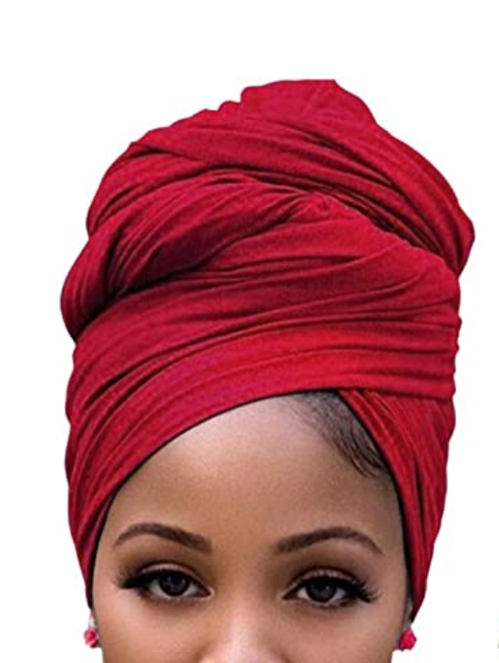 Stretchy Rebel Red Jersey Knit Headwraps